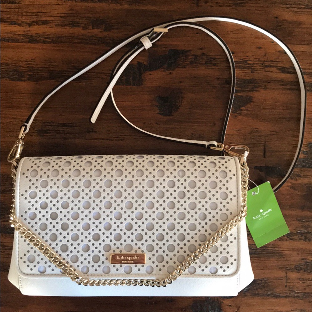 ✨♠️KATE SPADE♠️✨ WHITE CROSSBODY BAG